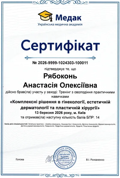 Рябоконь Анастасия Алексеевна certificate